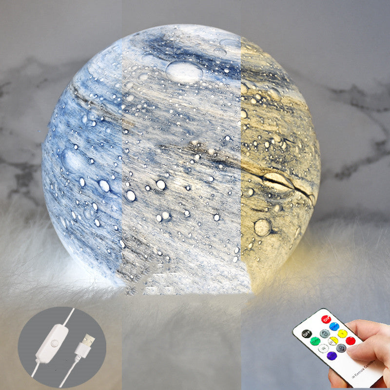 Sarah Express 3D Moon Earth Planet LED Night Light USB Powered Desk Lamp G