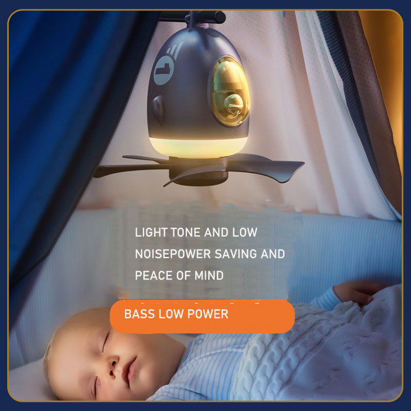 Sarah Express Airplane Ceiling Fan with Night Light - USB Rechargeable Remote Control Fan for Kids Room