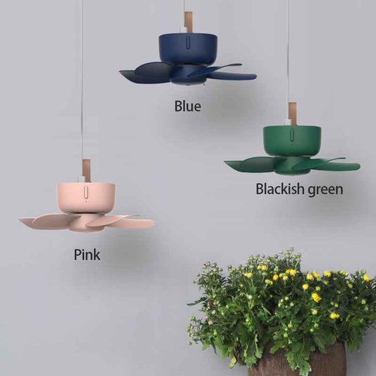 Sarah Express USB Powered Ceiling Fan with Remote Control - 4 Speed Portable Hanging Fan for Camping Tent Bedroom