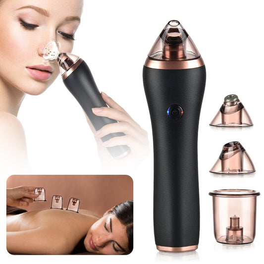 Sarah Express 4-in-1 Blackhead Remover Vacuum Pore Cleaner with Gua Sha Cupping - Professional Facial Skin Care Device