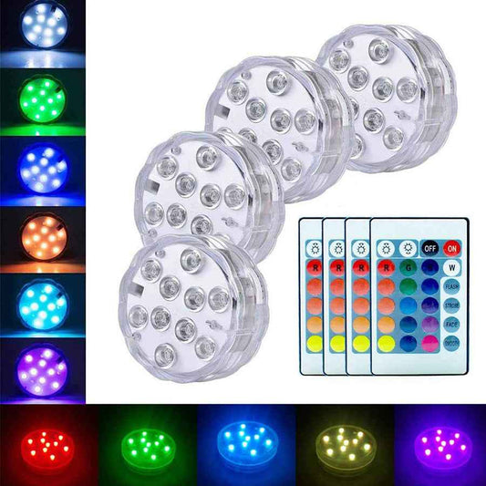 Sarah Express Waterproof LED Pool Light with Remote Control - 16 Colors RGB Submersible Diving Light