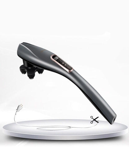 Sarah Express Handheld Electric Massager 6 Head Deep Tissue Percussion Therapy Machine Grey