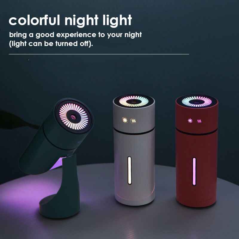 Sarah Express Portable USB Humidifier with Adjustable Angle & LED Night Light for Car, Desk & Home
