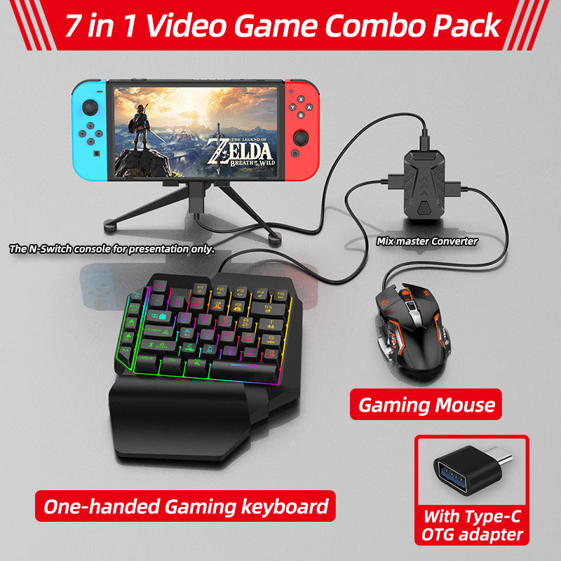 Sarah Express 7-in-1 Gaming Keyboard Mouse Converter for PS4 PS5 Xbox Switch 2sets