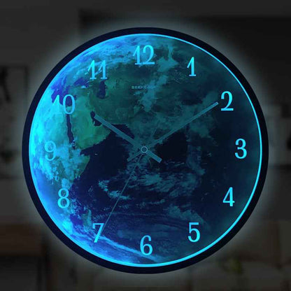 Sarah Express Voice-Activated LED Wall Clock 12 Inch Luminous Night Light Battery Operated