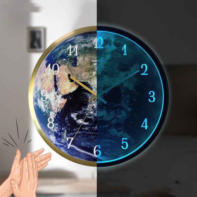 Sarah Express Voice-Activated LED Wall Clock 12 Inch Luminous Night Light Battery Operated