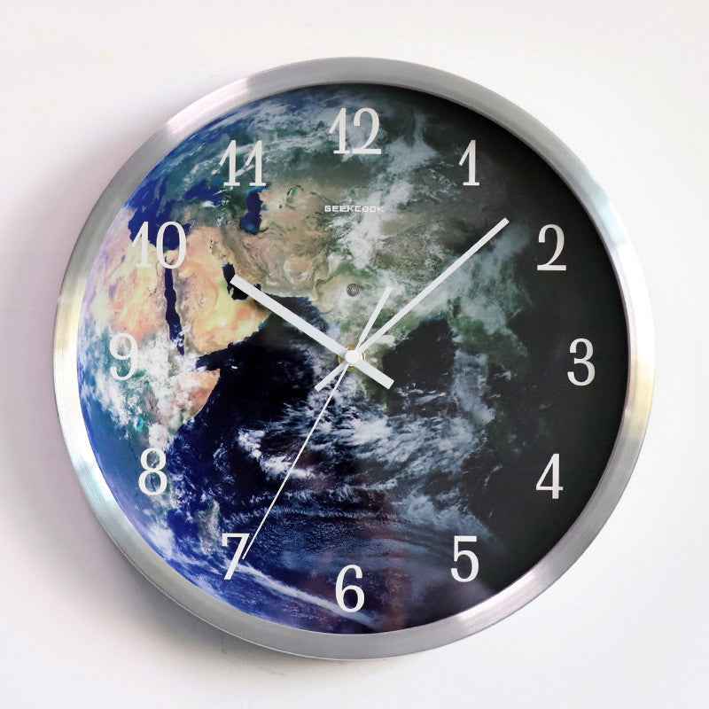 Sarah Express Voice-Activated LED Wall Clock 12 Inch Luminous Night Light Battery Operated Silver