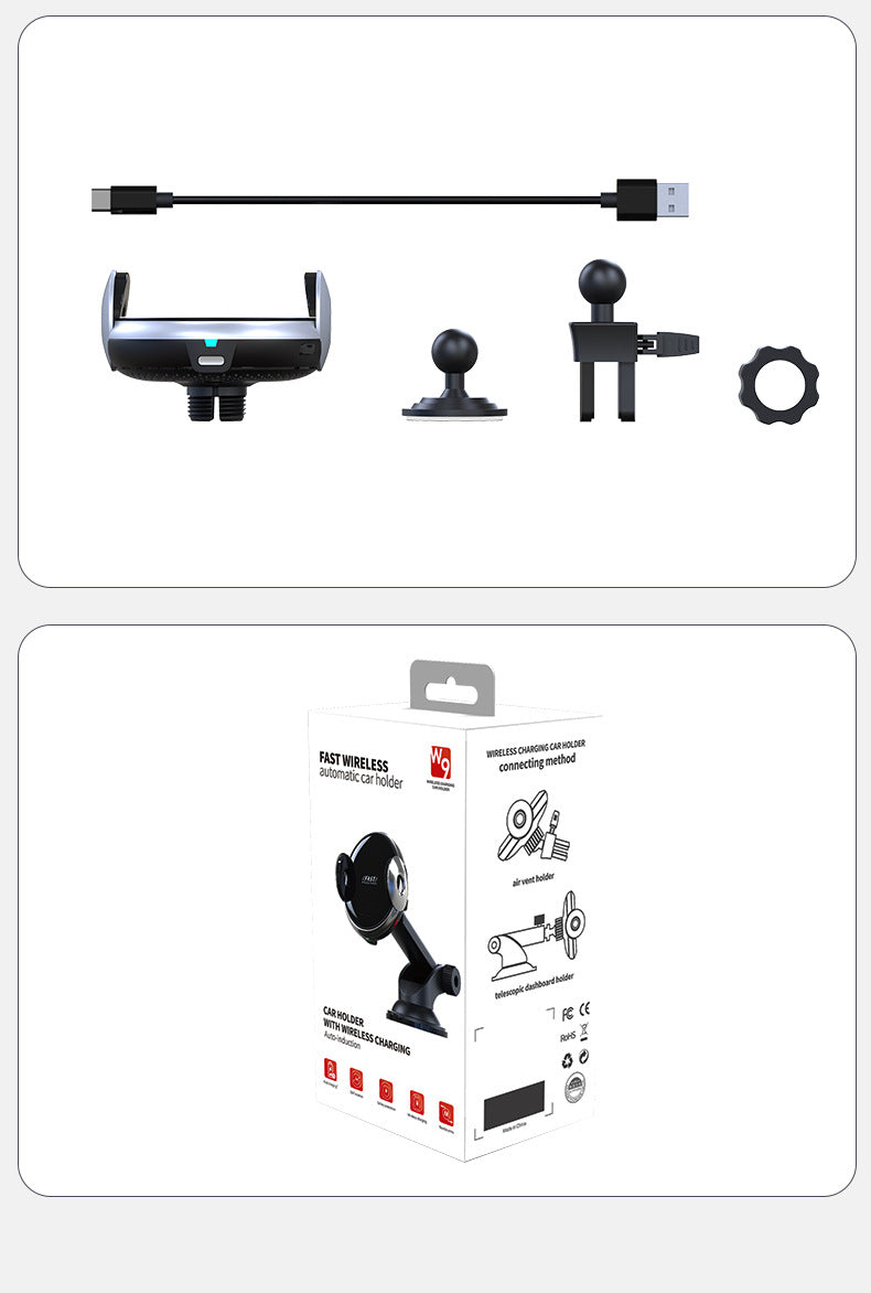 Magnetic Car Phone Holder with 15W Wireless Charging - Universal Air Vent & Dashboard Mount