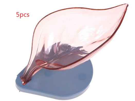 Sarah Express Suction Cup Soap Holder Drain Rack for Kitchen Bathroom Sink Storage Organizer Clear brown 5pcs