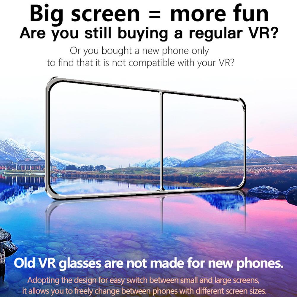 Sarah Express VR Headset 3D Virtual Reality Glasses with Built-in Headphones - Adjustable Myopia Support for Smartphones