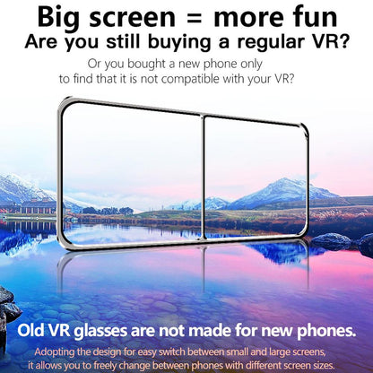 Sarah Express VR Headset 3D Virtual Reality Glasses with Built-in Headphones - Adjustable Myopia Support for Smartphones