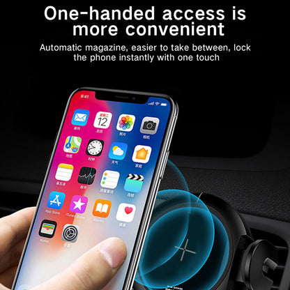 Magnetic Car Phone Holder with 15W Wireless Charging - Universal Air Vent & Dashboard Mount