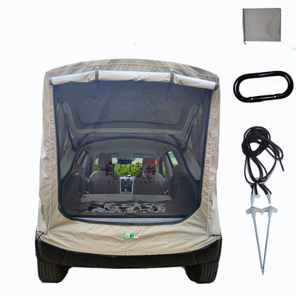 SUV Car Trunk Extension Tent - Waterproof Camping Shelter with Mosquito Net