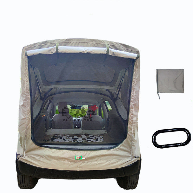 SUV Car Trunk Extension Tent - Waterproof Camping Shelter with Mosquito Net