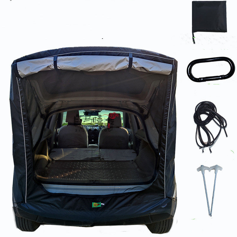 SUV Car Trunk Extension Tent - Waterproof Camping Shelter with Mosquito Net