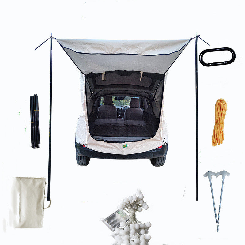 SUV Car Trunk Extension Tent - Waterproof Camping Shelter with Mosquito Net