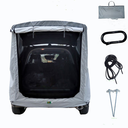SUV Car Trunk Extension Tent - Waterproof Camping Shelter with Mosquito Net