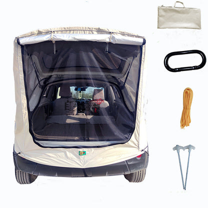 SUV Car Trunk Extension Tent - Waterproof Camping Shelter with Mosquito Net