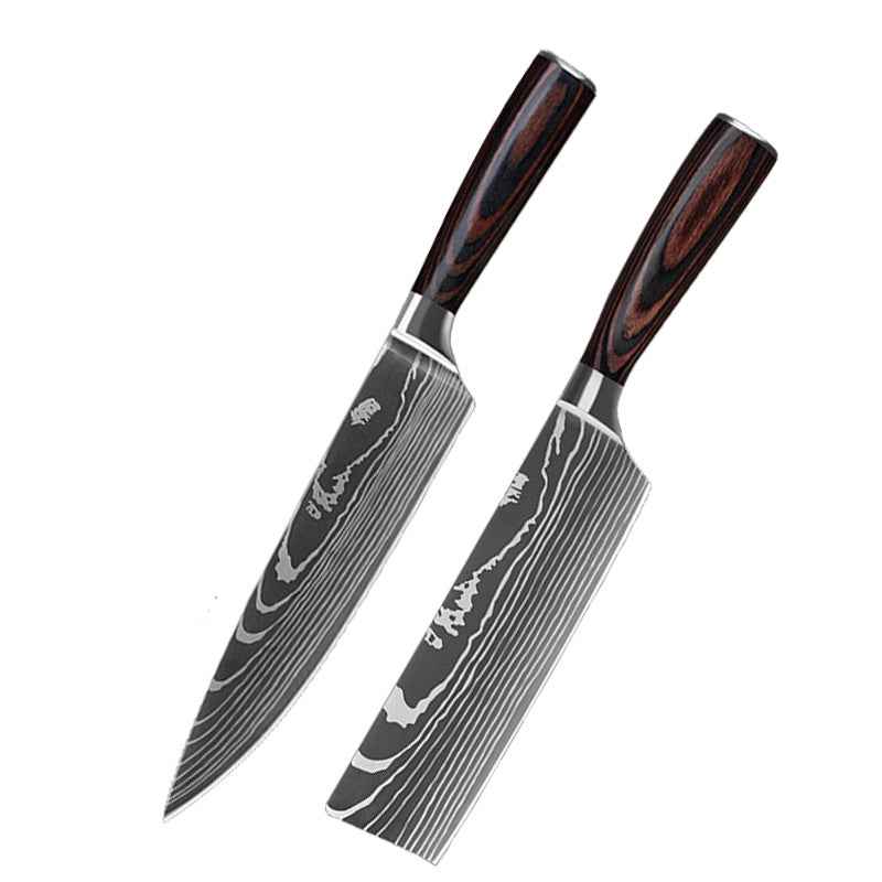 Sarah Express Professional Stainless Steel Kitchen Knife Set - Chef's Cutlery Collection 2piece set
