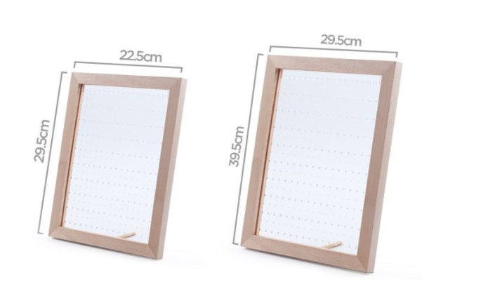 Wooden Jewelry Organizer Stand with LED Light - Earring Holder Display Rack