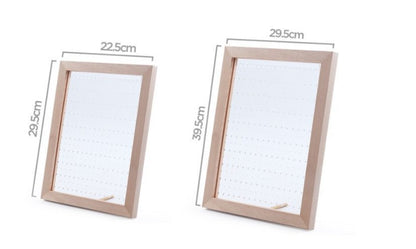 Wooden Jewelry Organizer Stand with LED Light - Earring Holder Display Rack