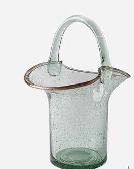 Sarah Express Glass Bag Vase Nordic Hydroponic Flower Holder - Transparent Handbag Design Medium bag vase