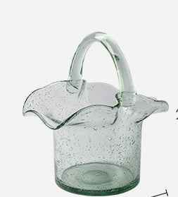 Sarah Express Glass Bag Vase Nordic Hydroponic Flower Holder - Transparent Handbag Design Large bag vase