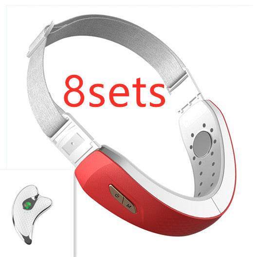 Sarah Express LED Facial Lifting Device with EMS Technology - V-Line Chin Lift Belt with Photon Therapy Red 8sets With box