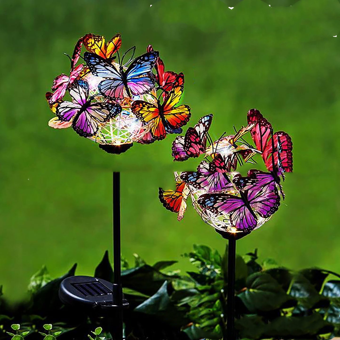 Solar Butterfly Garden Lights - LED Waterproof Outdoor Lawn Stakes Decorative Yard Art
