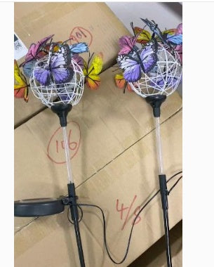 Solar Butterfly Garden Lights - LED Waterproof Outdoor Lawn Stakes Decorative Yard Art