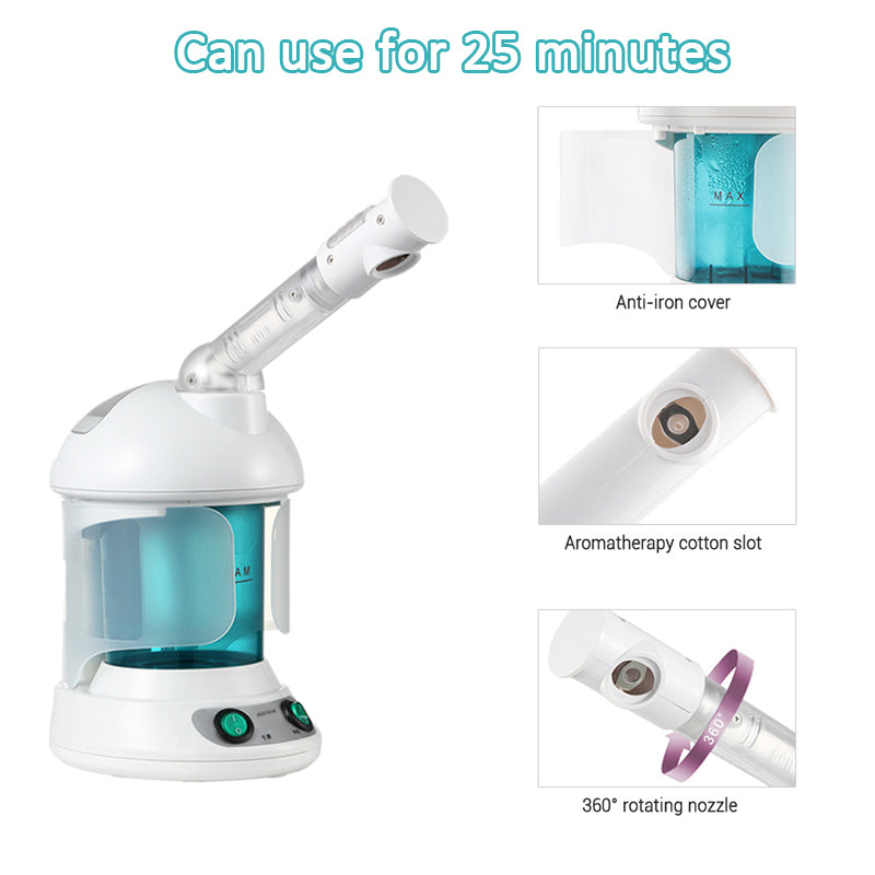Facial Steamer Face Spa - Professional Ionic Vapor Steamer for Deep Skin Hydration & Pore Cleansing