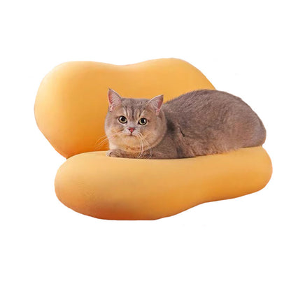 Cat Belly Memory Foam Pillow - 3D Ergonomic Neck Support Travel Pillow with Washable Cover