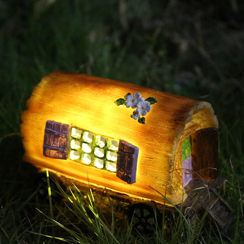 Solar Powered Fairy House Garden Light - Decorative LED Lawn Lamp