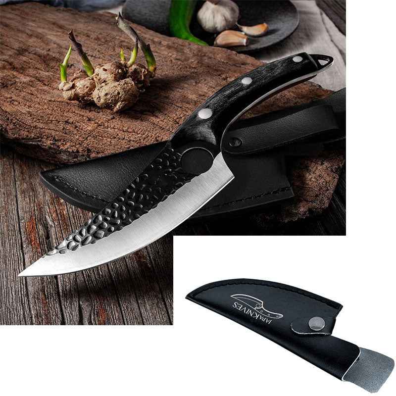 Sarah Express Professional Butcher Knife Set - High Carbon Steel Boning Knife Sheath Black Q1pc