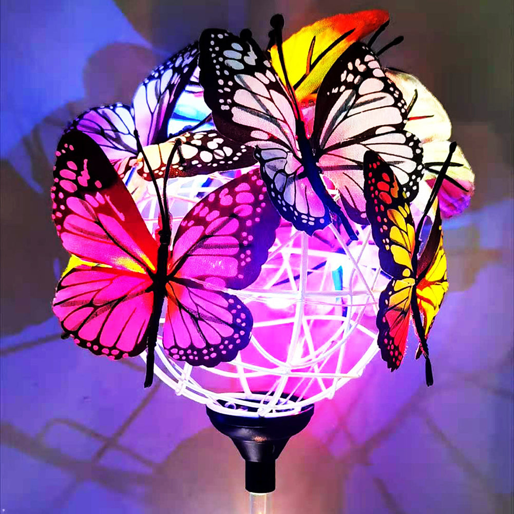 Solar Butterfly Garden Lights - LED Waterproof Outdoor Lawn Stakes Decorative Yard Art