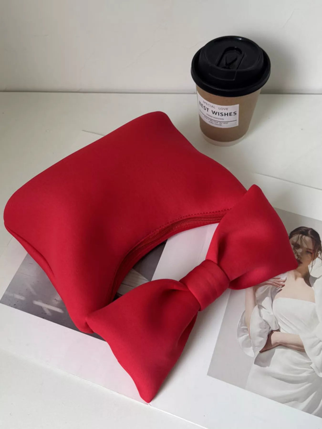 Sarah Express Women's Solid Color Bow Handbag