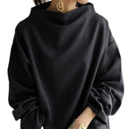 Sarah Express Women's Solid Color Loose Casual Top Long Sleeve