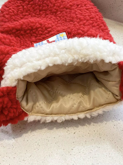 Sarah Express Women's Christmas Mitten-Shaped Plush Crossbody Bag