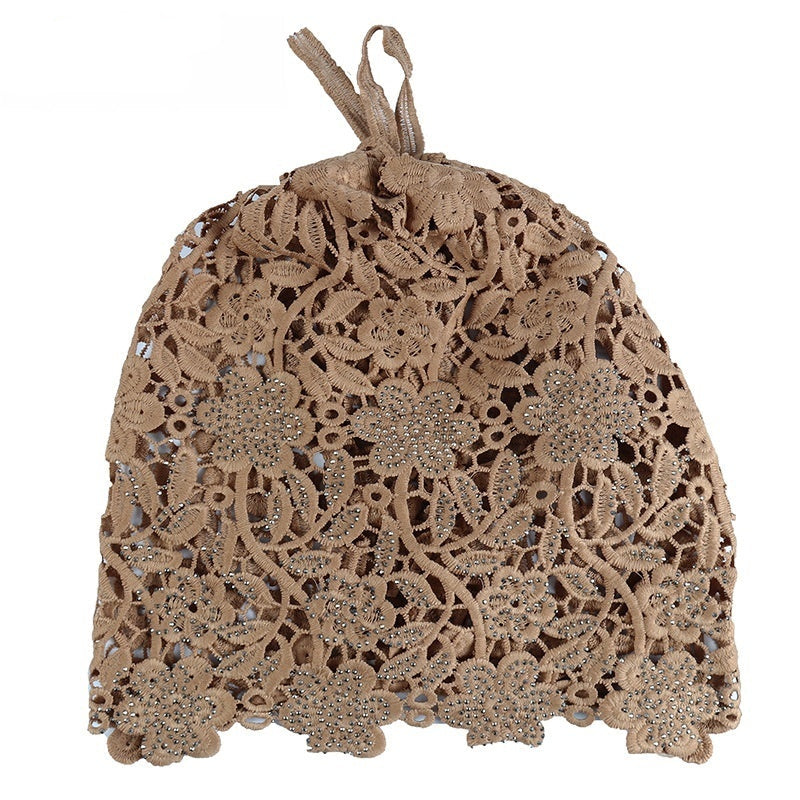 Sarah Express Ethnic Floral Lace Head Wrap Turban Breathable Pullover Hat