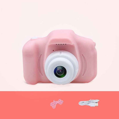 Sarah Express HD Mini Kids Digital Camera 13MP 1080P Cartoon Design with 2.0 Inch Screen X2Pink USB