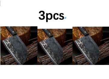 Sarah Express Premium Hand-Forged Stainless Steel Chef's Cleaver - Professional Kitchen Knife 3pcs