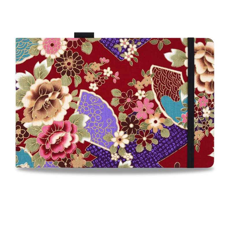 Sarah Express Premium Handmade Watercolor Sketchbook - 40 Sheets Cotton Linen Cover Art Journal Red 20x13.5cm