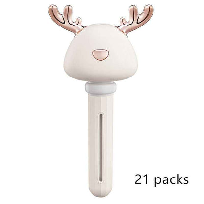 Sarah Express Donut Mini Humidifier USB Car Air Freshener - Portable Aromatherapy Diffuser Beige elk 21packs
