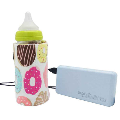 Sarah Express USB Baby Bottle Warmer - Portable Insulated Travel Heater for Nursing Bottles Donut
