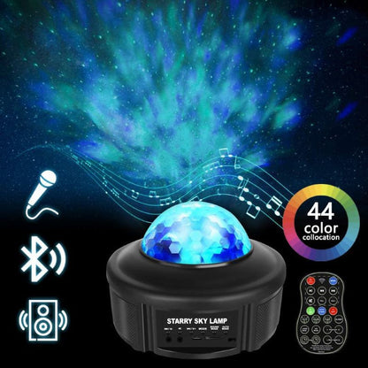 Sarah Express Bluetooth Starry Sky Projector Night Light with Music Speaker - LED Galaxy Projector Black 10W