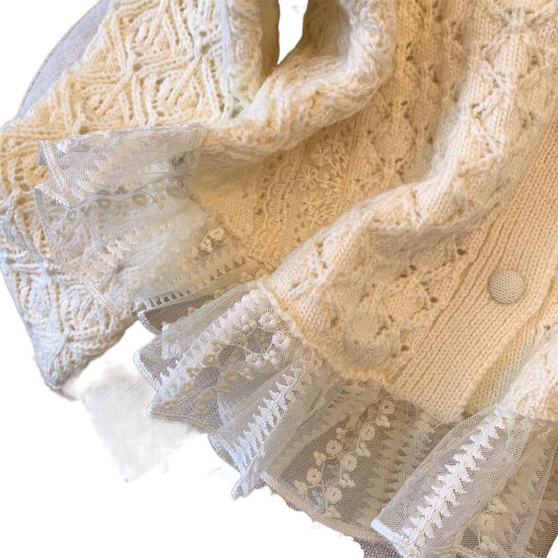 Sarah Express Western Style Knitted Lace Cardigan Women's Outerwear