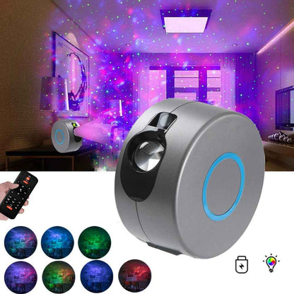 Sarah Express Galaxy Starry Sky Projector Night Light with Remote Control - 7 Color LED Rotating Projector
