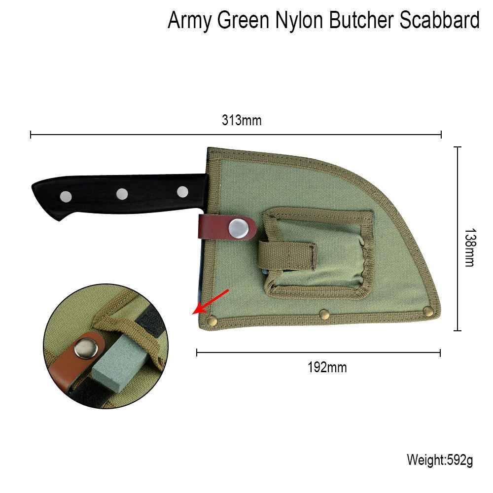 Sarah Express Premium Hand-Forged Stainless Steel Chef's Cleaver - Professional Kitchen Knife Sheath 1pc