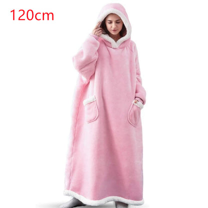 Sarah Express Oversized Wearable Blanket Hoodie with Pockets - Ultra Plush TV Blanket for Women & Men 120cm pink One Size