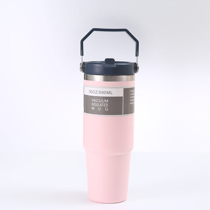 Sarah Express Insulated Stainless Steel Travel Tumbler with Handle - 20oz/30oz Vacuum Coffee Cup Water Bottle Pink1 30oz890ml